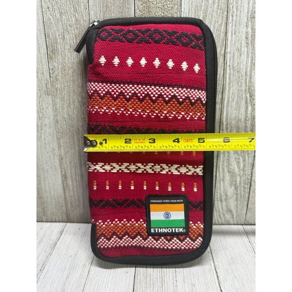 Ethnotek Indian Textile Accordion Travel Clutch Wallet Organizing RFID - Picture 9 of 10